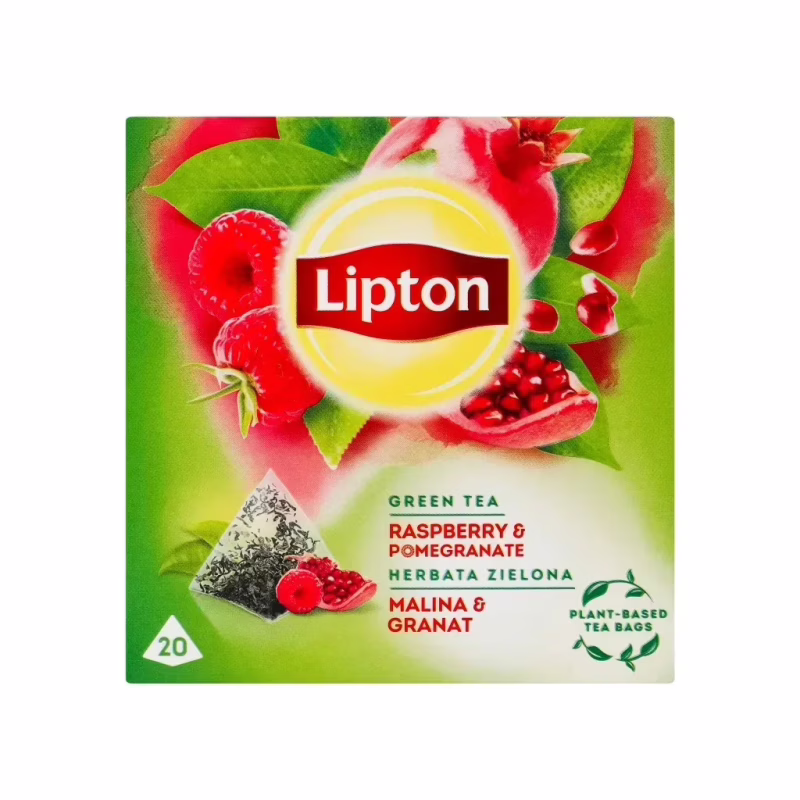 Чай Lipton зелений "Raspberry&pomegran" 20 пакетиків (5063270108413)