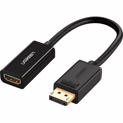 Перехідник Display Port M to HDMI F 4K30Hz black Ugreen (40363)