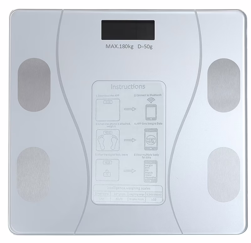 Умные напольные весы 17A-C, Bluetooth, до 180 кг, точность 0,05 кг