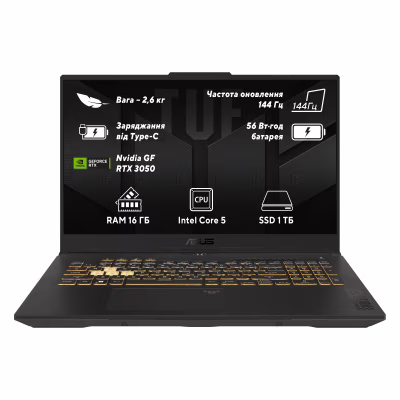 Ноутбук ASUS TUF Gaming F17 FX707VJB-HX094 (90NR0MY5-M003J0)