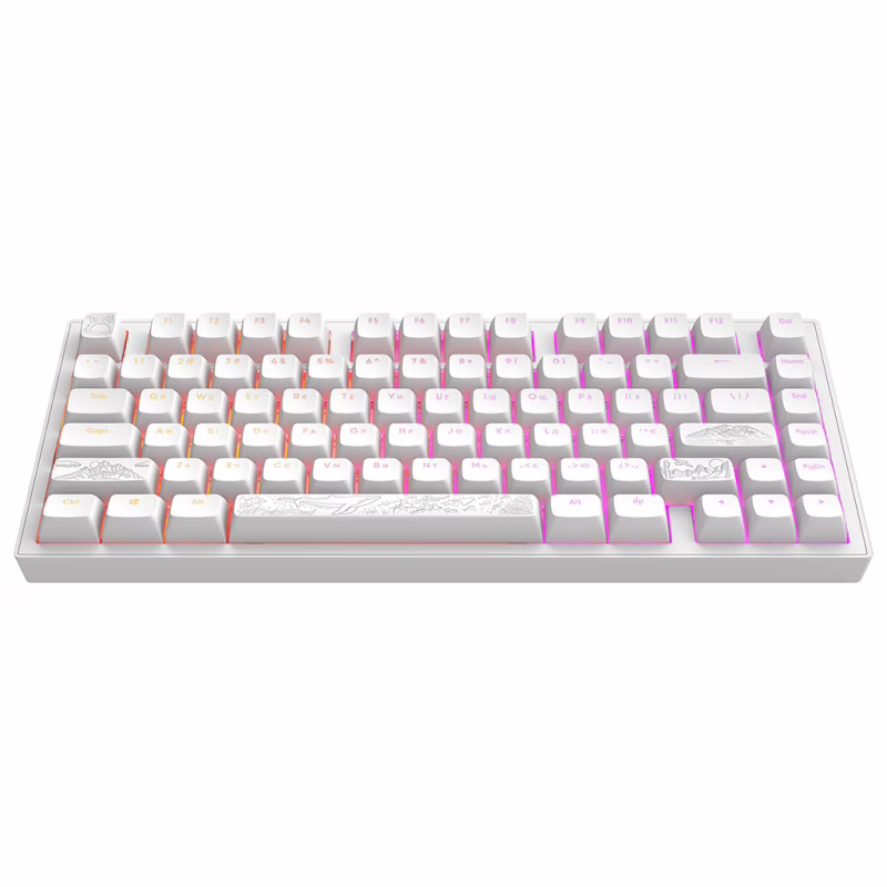 Клавіатура Dark Project ALU81 Terra Nostra PBT RGB Mech G3MS Moonstone White (DPKB_NOSTRA_81_ANSI_WHITE_UA)