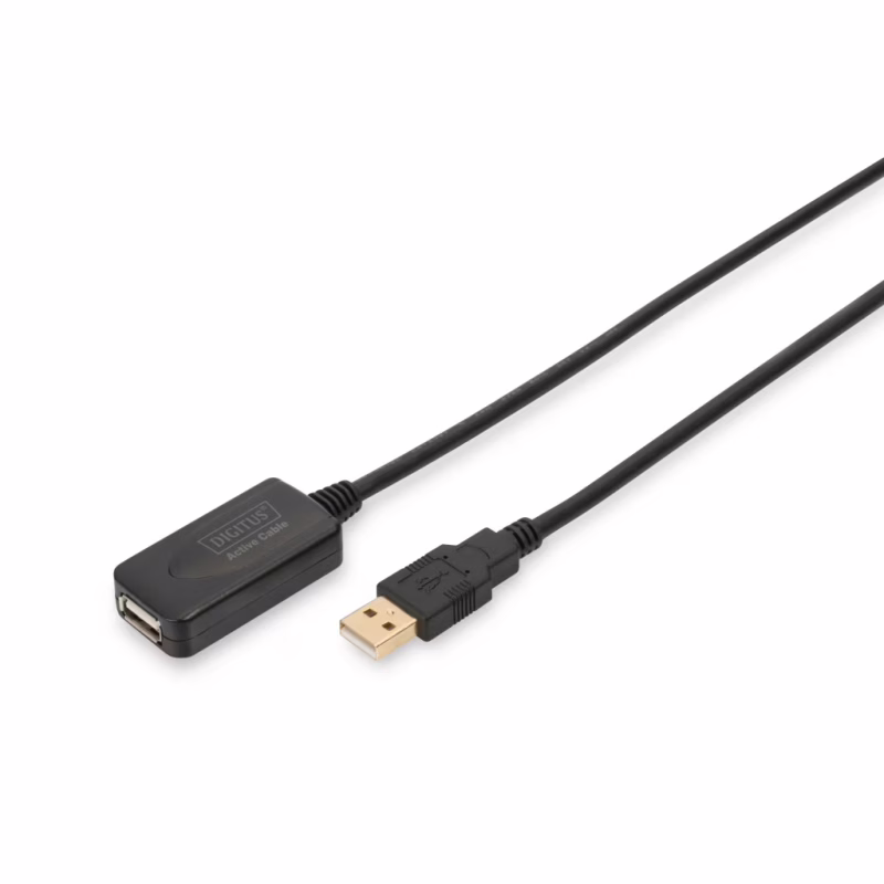 Дата кабель USB 2.0 AM/AF 5.0 m active Digitus (DA-70130-4)