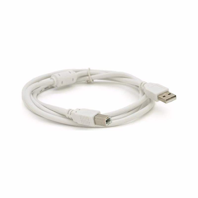 Кабель для принтера USB 2.0 AM/BM 0.8m ferrite white Voltronic (YT-AM/BM-0.8W)