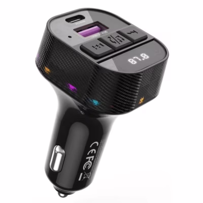 FM модулятор XO BCC17 Car Charger Smart Bluetooth Dual Port PD 30W Чорний (BCC17.black)