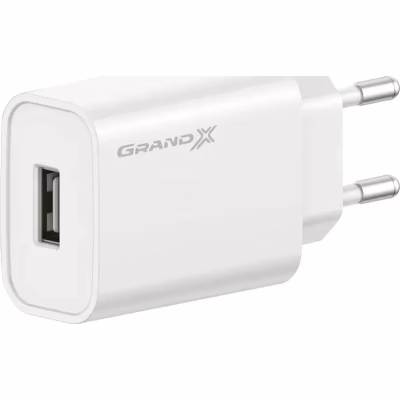 Зарядное устройство Grand-X Quick Charge QС3.0, + cable USB -> Type C 1m white (CH-550WT)