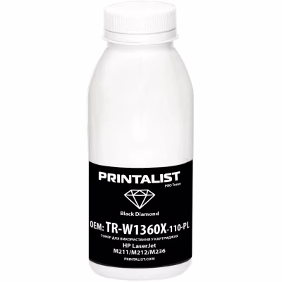 Тонер HP LJ M211/M212/M236, 110г Black Printalist (TR-W1360X-110-PL)