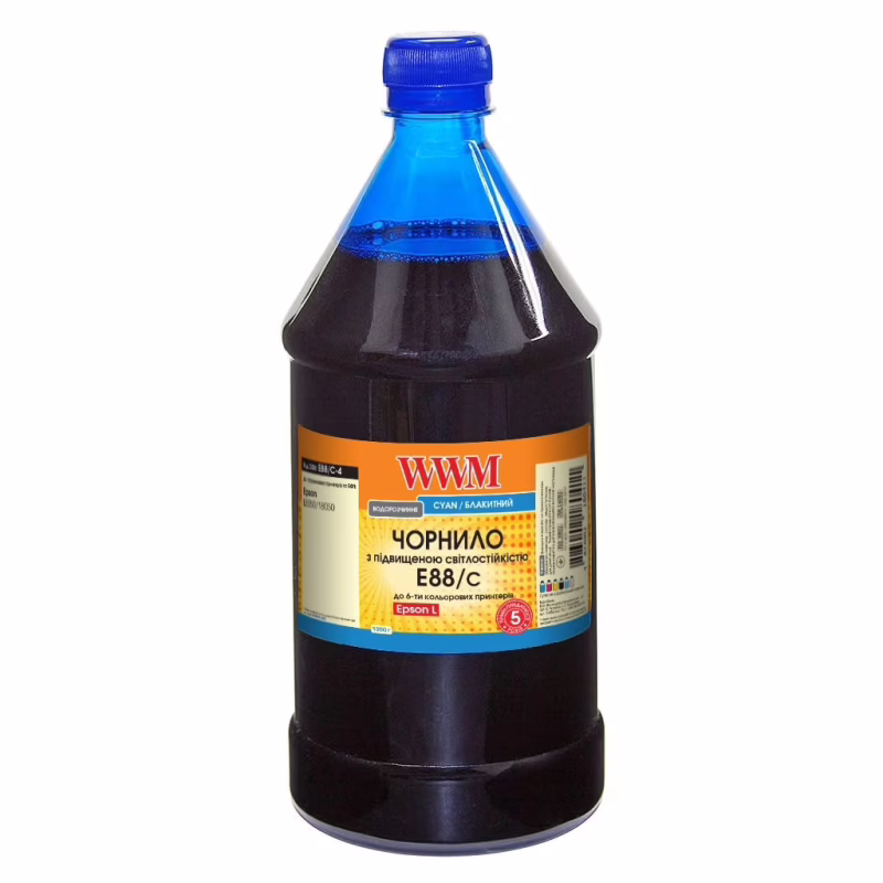 Чорнило WWM Epson L8050/L18050 1000г Cyan, water-soluble (E88/C-4)