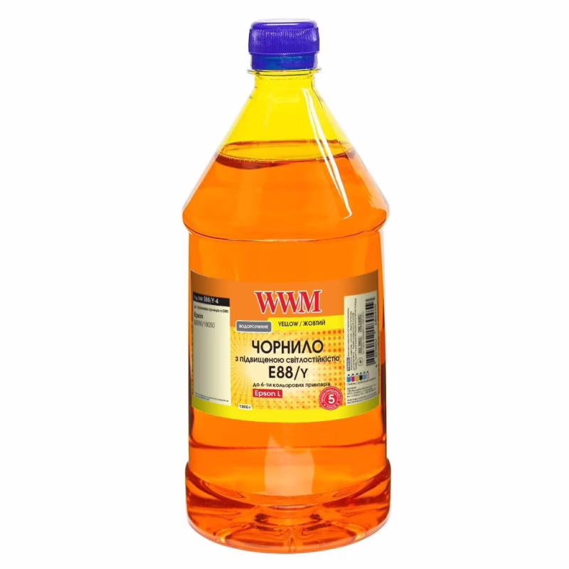 Чернила WWM Epson L8050/L18050 1000г Yellow, water-soluble (E88/Y-4)