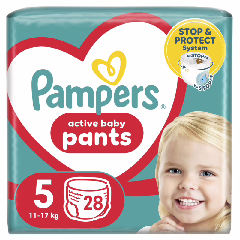 Подгузники Pampers трусики Pants Junior Размер 5 (11-17 кг) 28 шт (8006540069714)