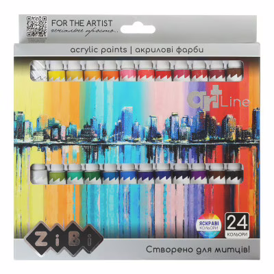 Акриловые краски ZiBi ART Line -2 24 цветов х 12 мл (ZB.6664)
