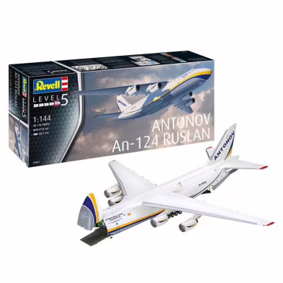 Збірна модель Revell Вантажний літак АН-124 Руслан рівень 5 масштаб 1:144 (RVL-03807)