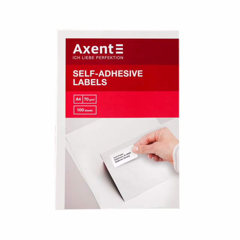 Етикетка самоклеюча Axent 210x297 (1 на листі) с/кл (100 листів) (2460-A)