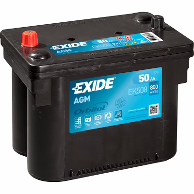 Аккумулятор автомобильный EXIDE START-STOP AGM 50Ah клеми по центру (800EN) (EK508)