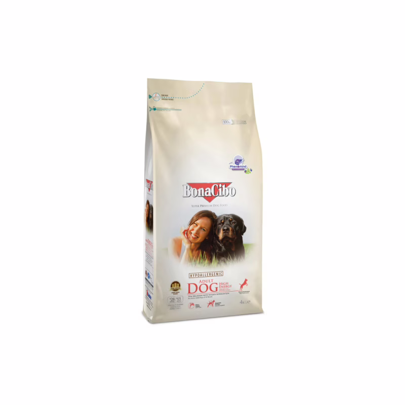 Сухий корм для собак BonaCibo Adult Dog High Energy Chicken&Rice with Anchovy 4 кг (8694686406175)