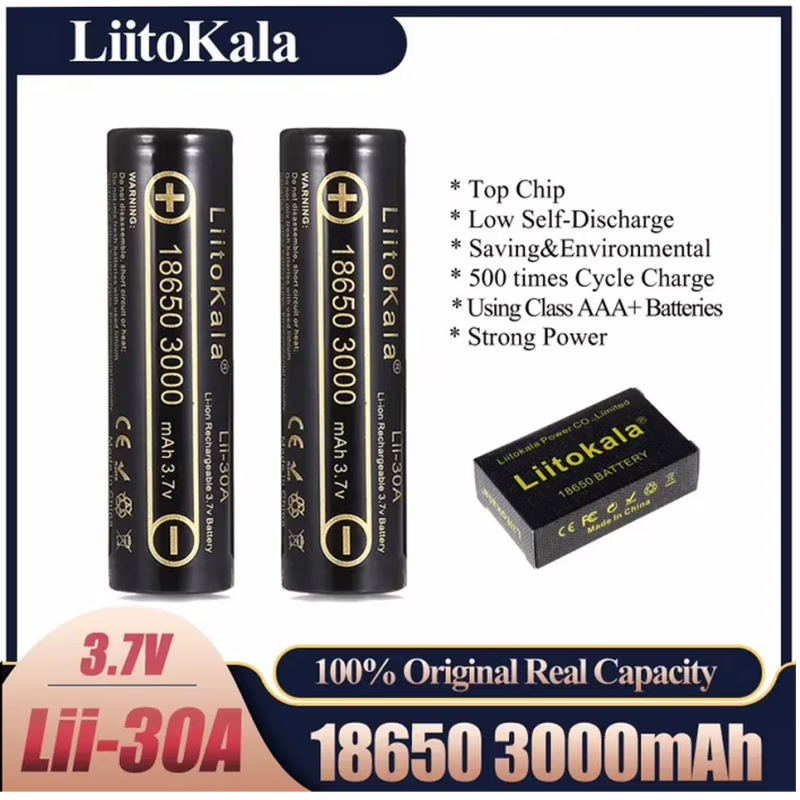 Аккумулятор LiitoKala 18650 Lii-30A Li-ion 3000mAh