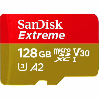 Карта пам'яті SanDisk 128GB microSD class 10 UHS-I U3 Extreme (SDSQXAA-128G-GN6MN)
