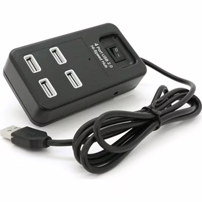 Концентратор Voltronic USB 2.0 to 4xUSB black (YT-HWS4-B)