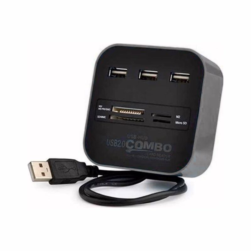 Концентратор Voltronic USB 2.0 to 3xUSB 2.0 + SD/MMC/TF/M2 black (CUB3-B)