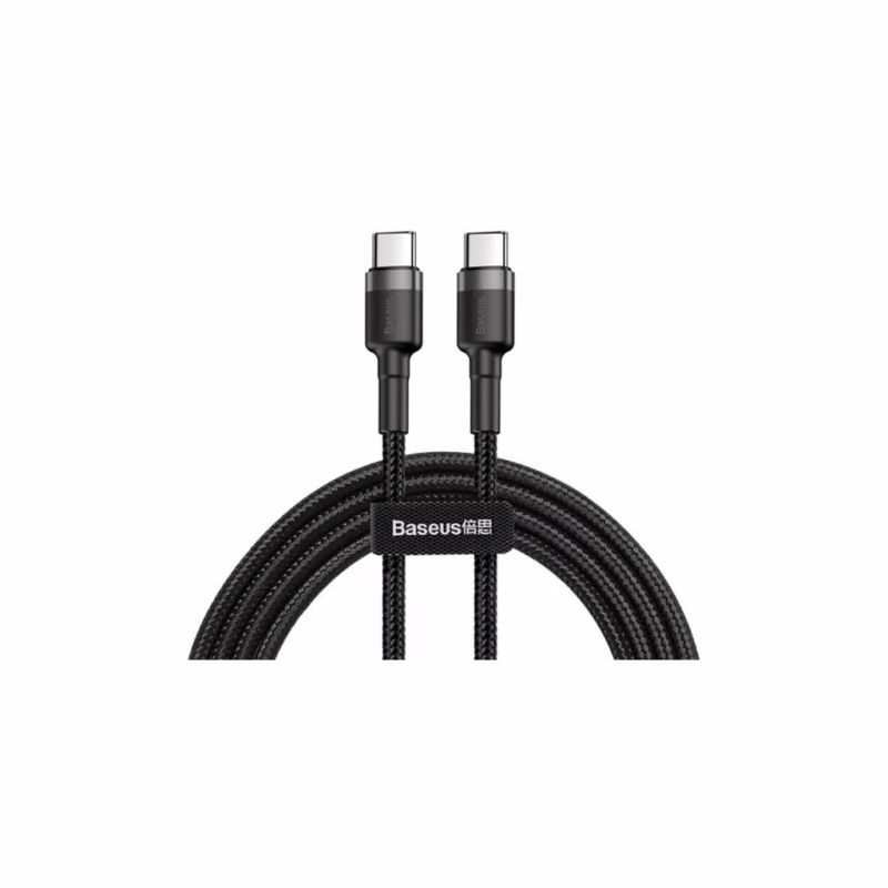 Дата кабель USB-C to USB-C 2.0m USB 3.1 3A grey-black Baseus (CATKLF-HG1)