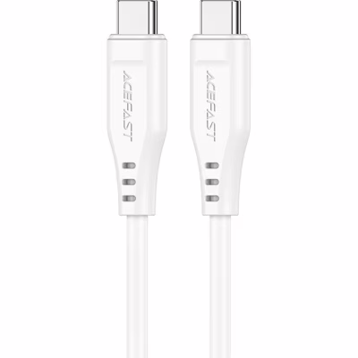 Дата кабель USB-C to USB-C 1.2m 3A TPE C3-03 White Acefast (6974316280859)