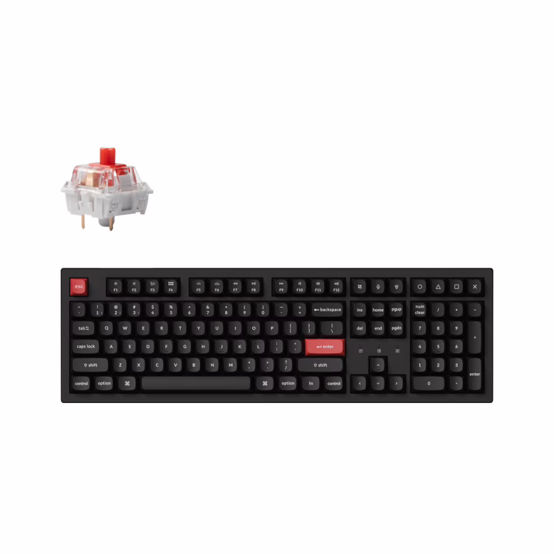 Клавіатура Keychron K10 PRO K pro Red QMK Wireless/Bluetooth/USB-А UA Black (K10P-A1-UA)