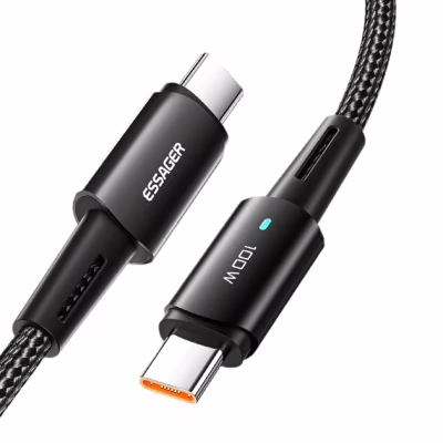 Дата кабель USB-C to USB-C 0.5m 100W black Essager (EXCTT1-CGB01)