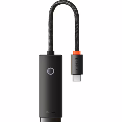 Переходник USB-C to RJ45 Ethernet 1000Mbps black Baseus (WKQX000301)