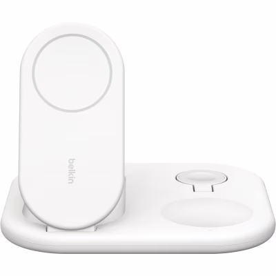 Зарядний пристрій Belkin 3in1 Magnetic Foldable iPhone/Watch/AirPods Qi2 15W white (WIZ029VFWH)