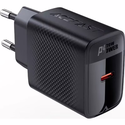 Зарядний пристрій Acefast USB-C 20W + Type-C cable A82 Fast Charger Black (6974316280057)
