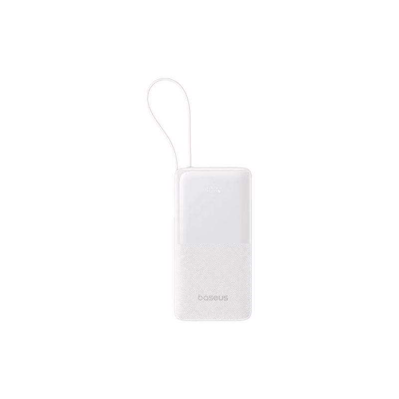 Батарея универсальная Baseus Bipow 2 20000mAh 20W with USB-C cable white (P10077101213-01)