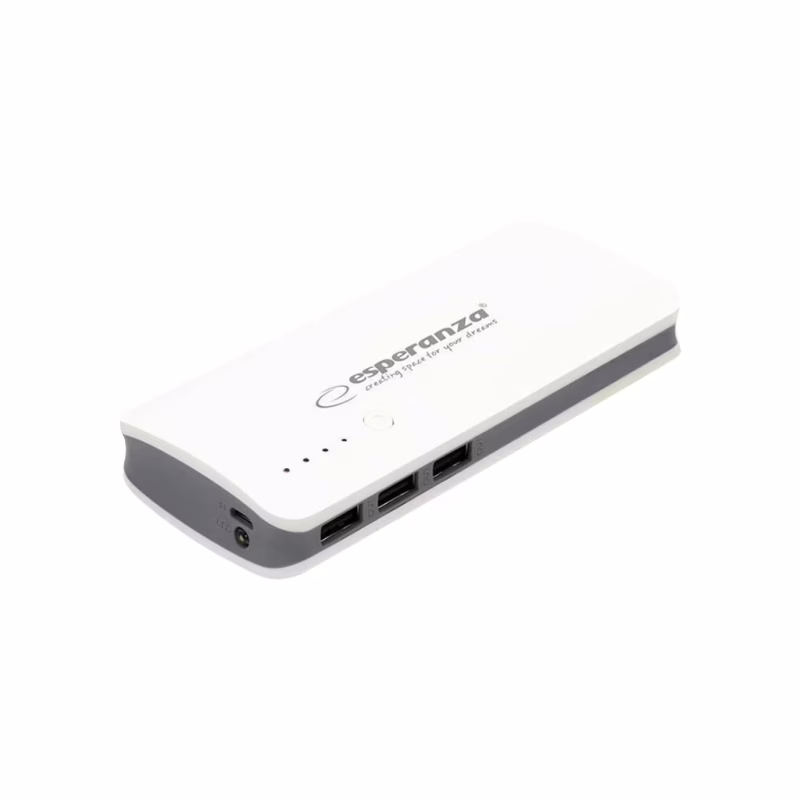 Батарея универсальная Esperanza 8000mAh input/Micro-USB, output/3*USB, White/Grey (EMP106WE)