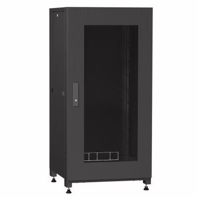 Шафа напольна Ipcom 24U 19" 600x1000 (С-24U-06х10-ДС-ПГ-9005)