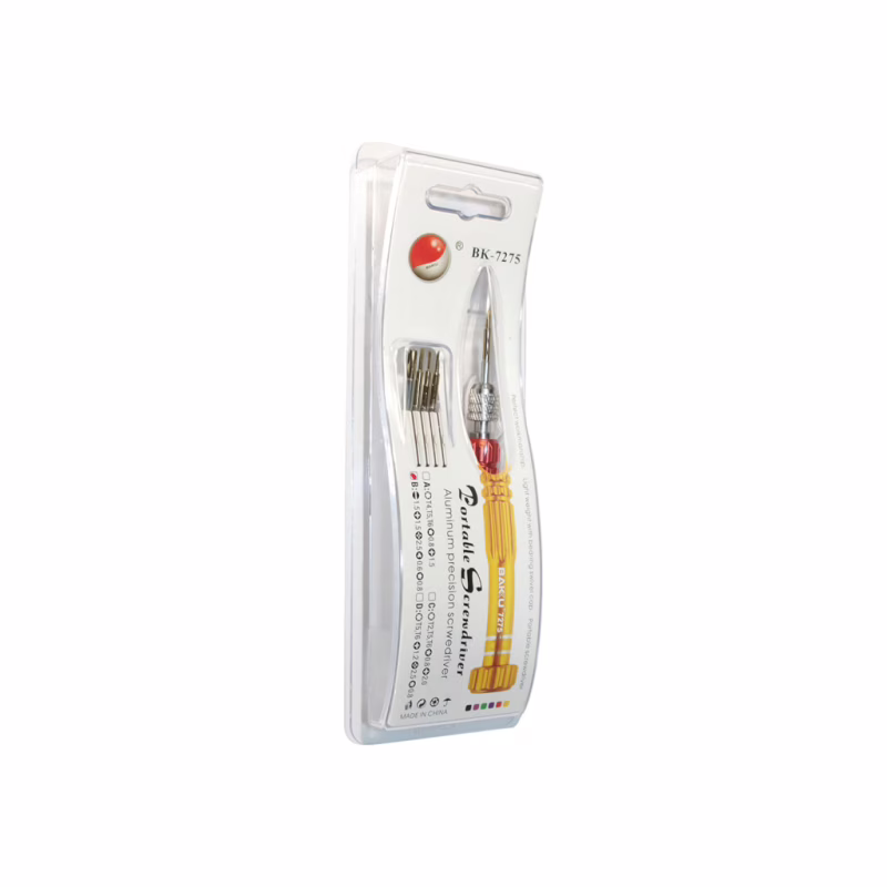 Викрутка Bakku BK-7275 T4,T5,T6,зведа 0.8,крест 1.5, Blister (BK-7275)
