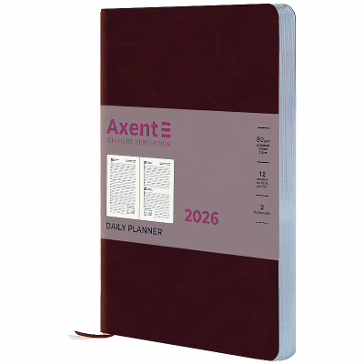 Тижневик Axent датований 2026 Partner City Soft, 145х210, коричневий (8821-26-05-A)