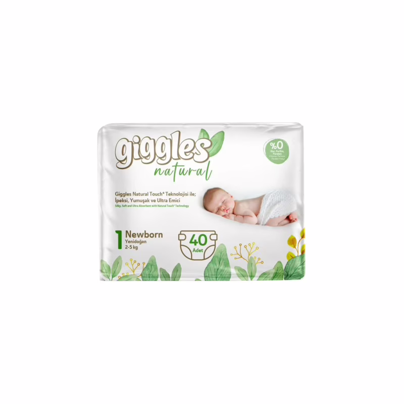 Підгузки Giggles Natural 1 Newborn 2-5 кг 40 шт (8680131206377)