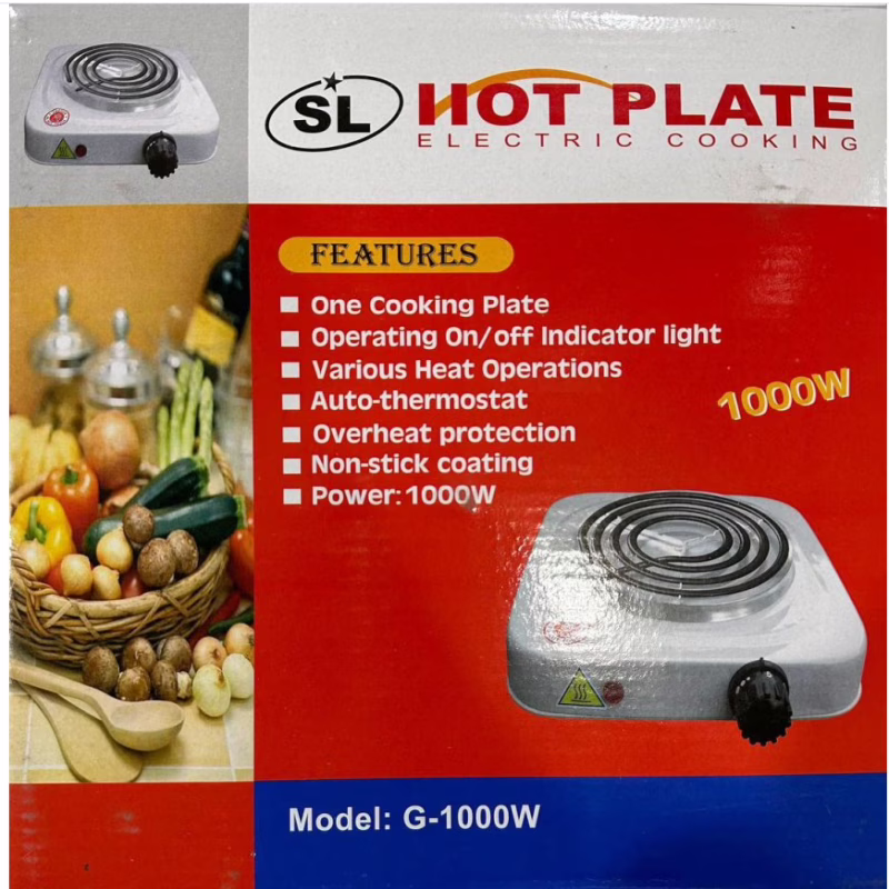 Одноконфорочная спиральная электроплита Hot Plate G-1000W, 1000 Вт