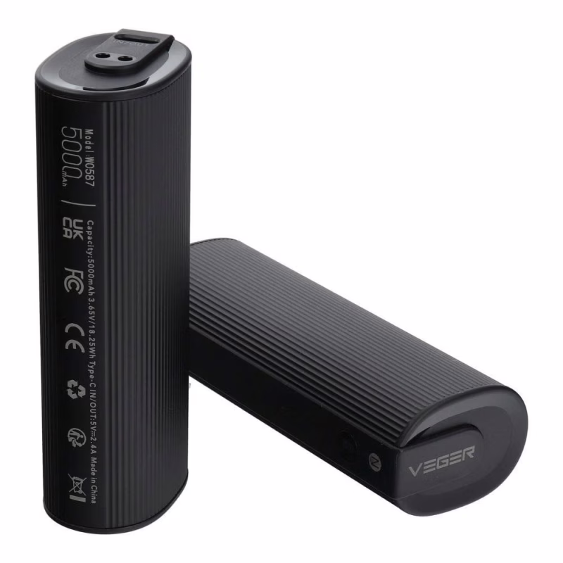 Повербанк Veger W0587, 2 × 5000 mAh, 2.4A, с функцией грелки для рук
