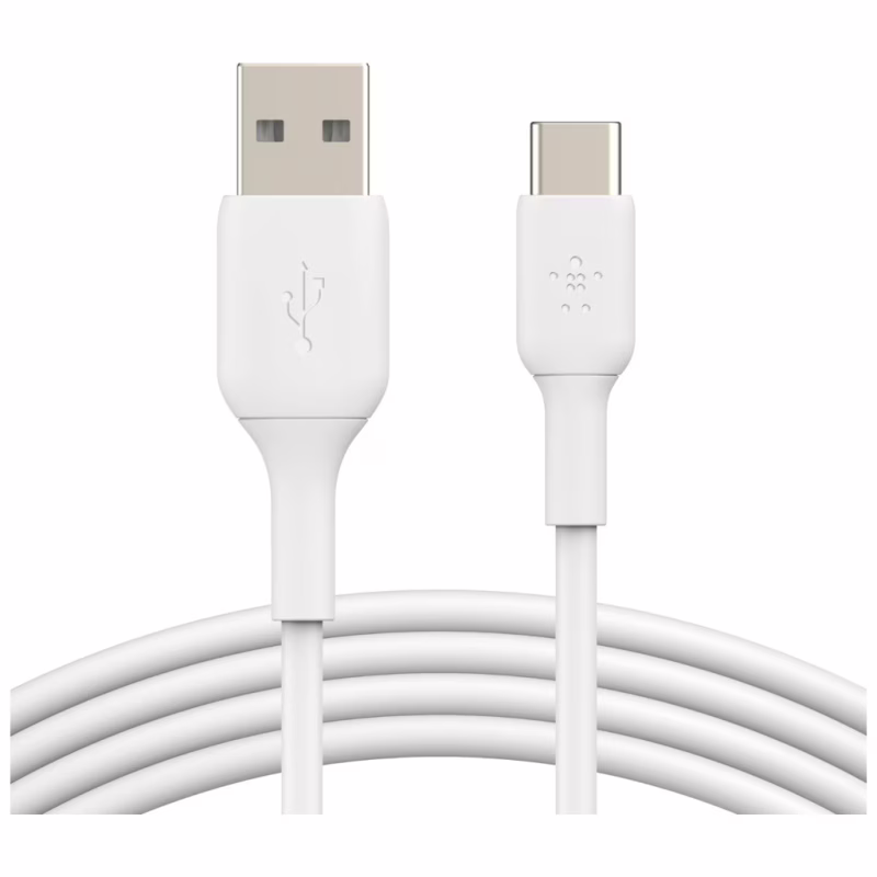 Дата кабель USB 2.0 AM to USB-C 1.0m PVC white Belkin (CAB001BT1MWH)