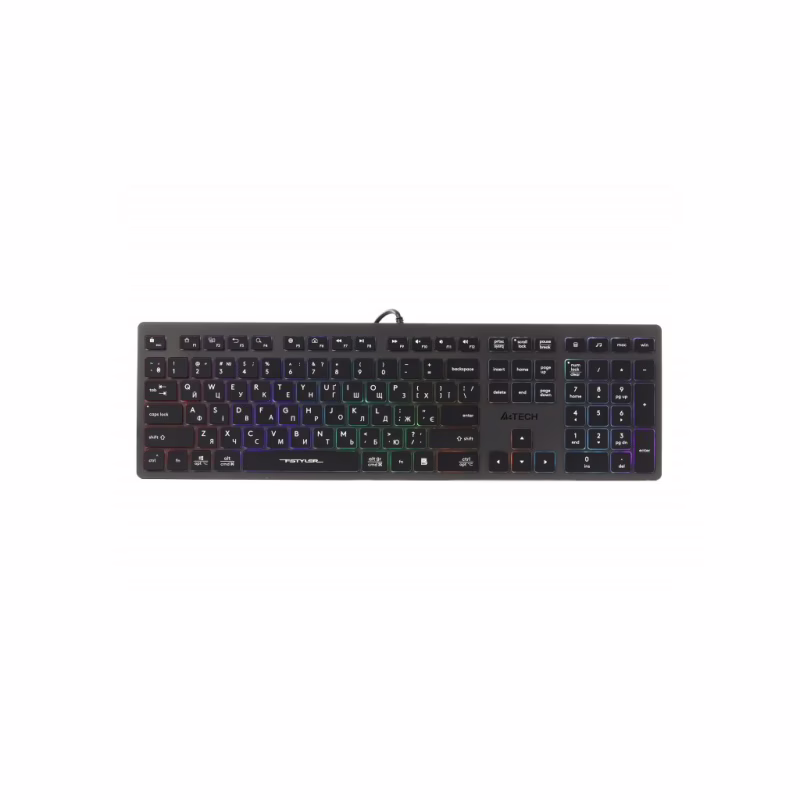 Клавіатура A4Tech FX60H USB Grey Neon backlit (4711421978309)