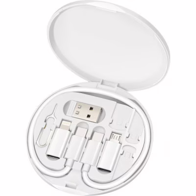 Перехідник USB-C to USB-A/micro/Lightning USB2.0 0.28m 60W Maxxter (UB-SET)