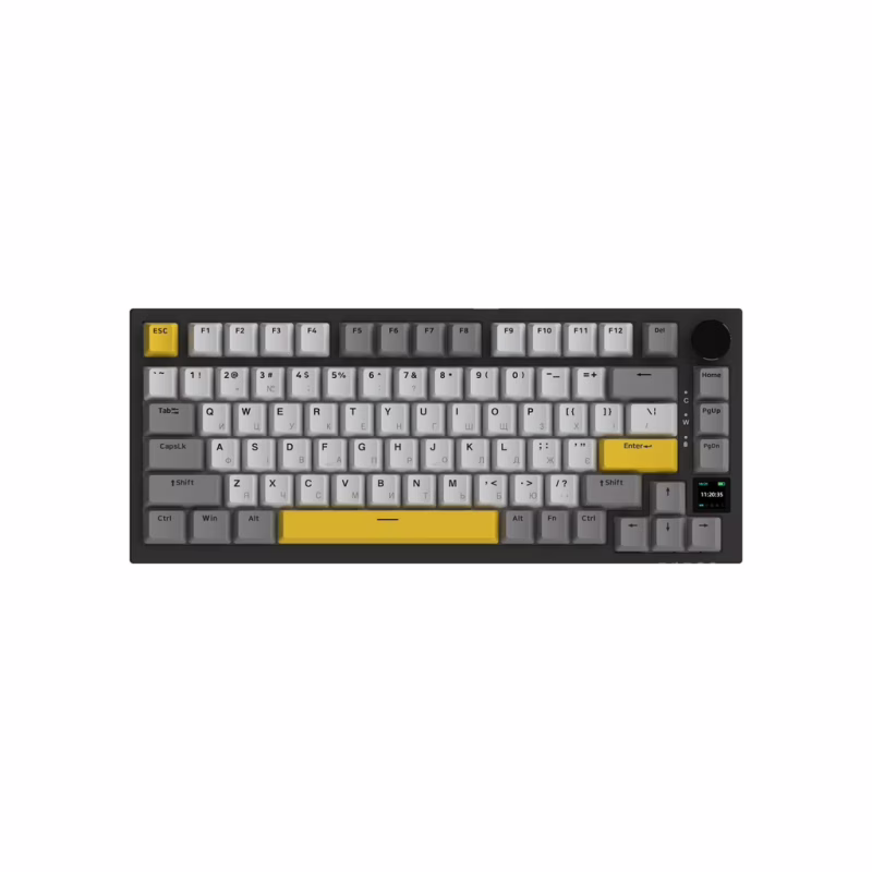Клавіатура Ajazz AK820 Pro Flying Fish Switch Black RGB USB/Wireless/Bluetooth UA Black (AK820PRO-FF-BGY)