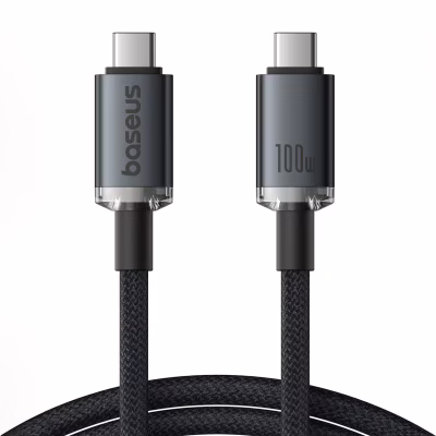 Дата кабель USB-C to USB-C 1.5m 100W USB3.2 20Gb black Baseus (P10318204111-00)