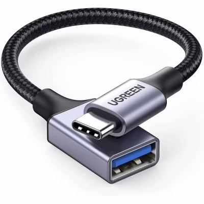 Переходник OTG USB 3.0 AF to USB-C 0.1m US378 black Ugreen (70889)