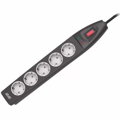 Мережевий фільтр живлення 2E 2E-SP515M10BK 10m (2E-SP515M10BK)