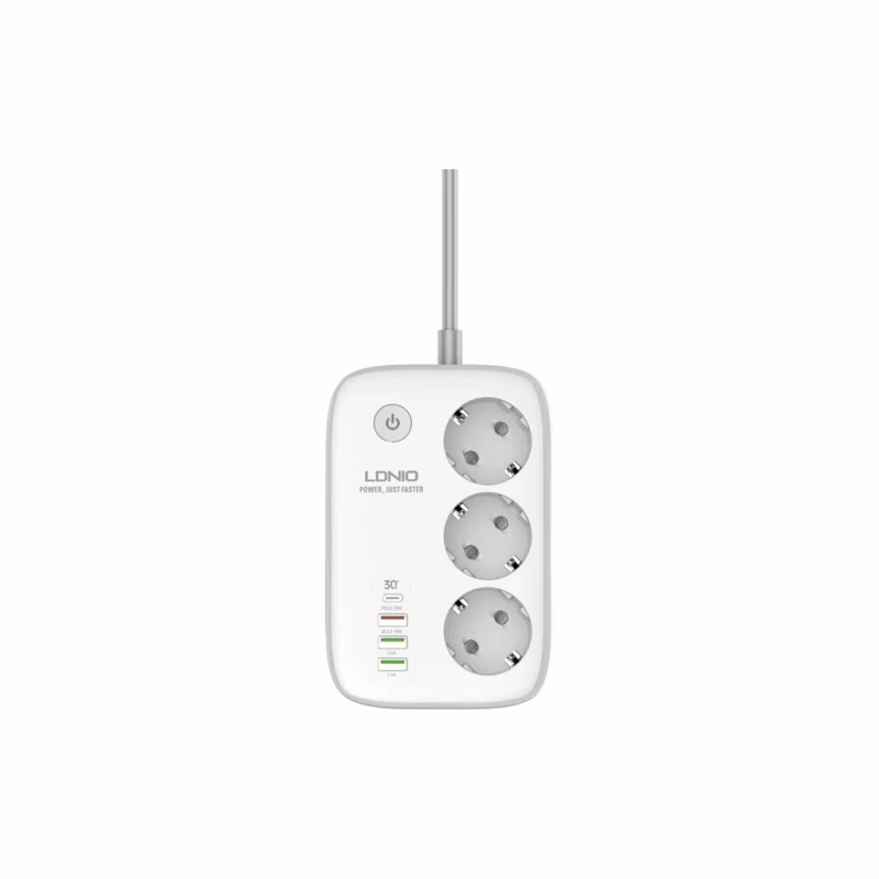 Сетевой фильтр питания LDNIO SEW3452 WiFi 3роз 3USB/1Type-C (SEW3452)