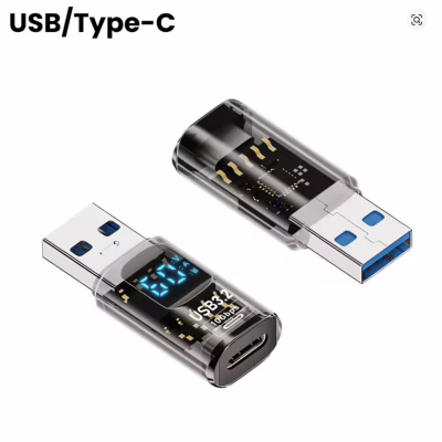 Переходник USB 3.2 AM to USB-C F 10Gbps QC 36W PD60W with display XoKo (AC-230TCU)