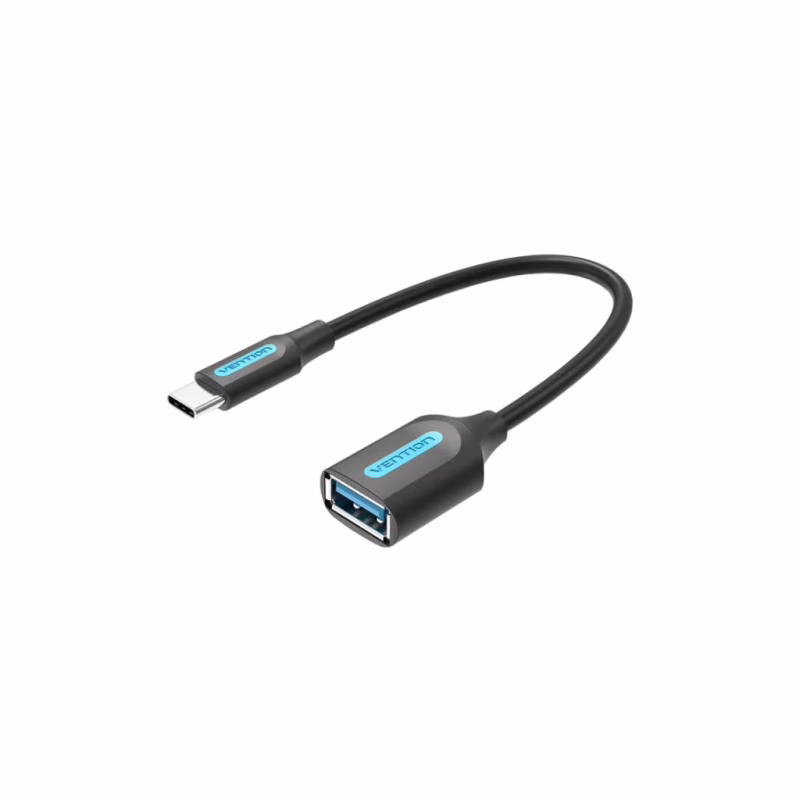 Переходник OTG USB 3.1 AF to USB-C 0.15m black Vention (CCVBB)