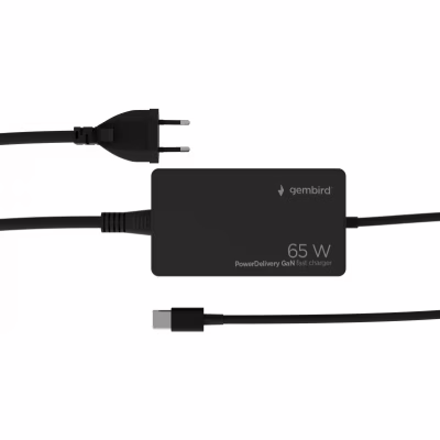 Блок питания сетевой Gembird TYPE-C/PD/65W, 28W QC/4.0/4.0+/28W (NPA-AC-PDQC65-01)
