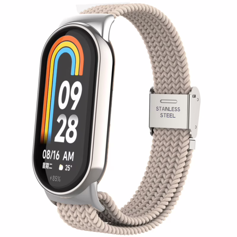 Ремешок для фитнес браслета Armorstandart Braided Solo Loop для Xiaomi Smart Band 10/9/8 Beige (ARM88103)