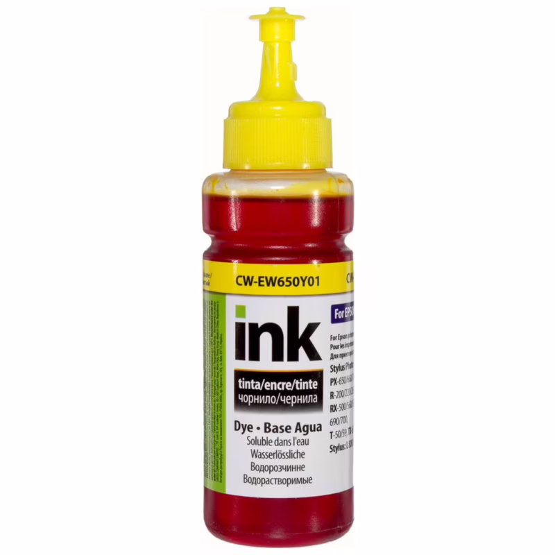 Чернила ColorWay Epson SP R270/290 RX500 TX650 100 мл Yellow (CW-EW650Y01)